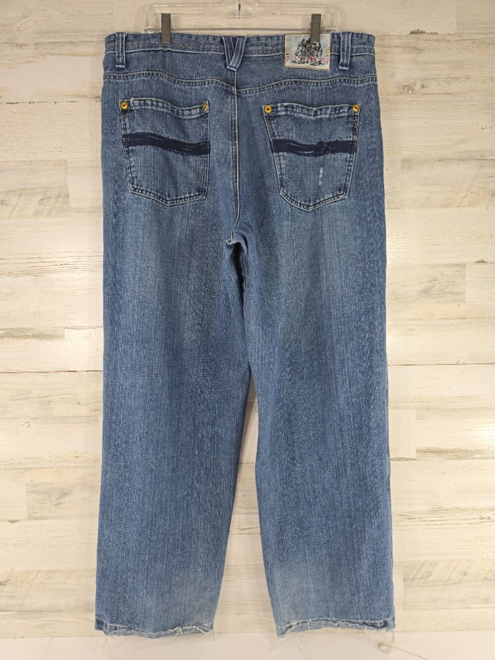 BROOKLYN XPRESS Jeans Men's SIZE 38x32 ACT. MEASUR Blue Denim Y2K Baggy Wide Leg